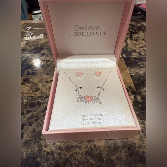 Believe by Brilliance Mom Necklace & Earring Set - Picture 3 of 5